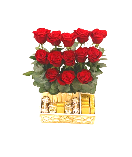 Flowers And Chocolates Tray 6