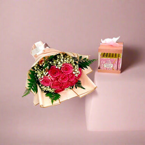 Baby Girl Bouquet And Pistachio Kunafa Box