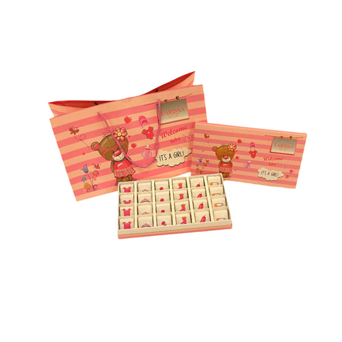 Baby Girl Small Box Chocolate - Larissa
