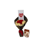 Dad's Flower Bouquet with Crepe Chocolate Box - Larissa