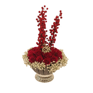 Roses With Artificial Flower - Larissa
