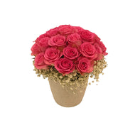 Round Pot With 25 Roses - Larissa